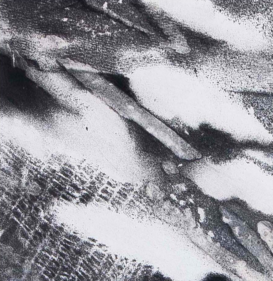 Blind spot | Inkt en houtskool op papier, 23 x 25
